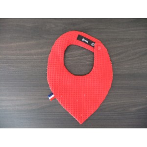 Bavoir bandana nounours/rouge