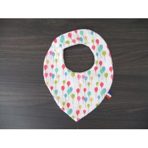 Bavoir bandana ballons/blanc