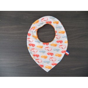 Bavoir bandana voitures/orange