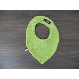 Bavoir bandana chenille/vert