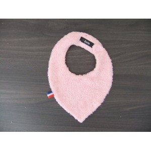 Bavoir bandana souris/rose