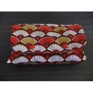 Trousse plate rouge/ocre jaune