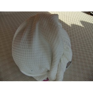 Turban cheveux blanc