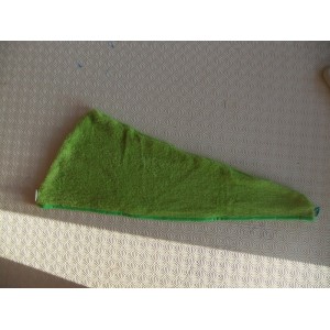 Turban cheveux vert anis