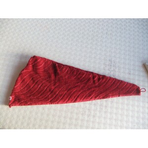 Turban cheveux rouge bordeaux